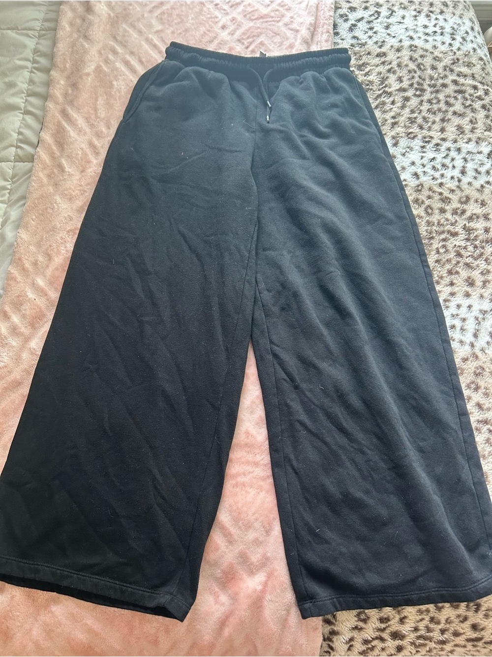H&M Black Wide-Leg Pants